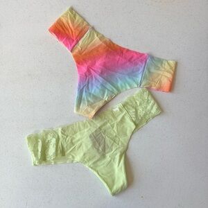 Pink Victoria's Secret Thong Panty 2 Pair - Size Small NEW!